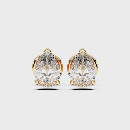 PEAR 3PRONG STUDS