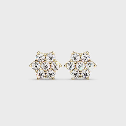 ROUND CLUSTER EARRINGS