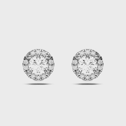 ROUND HALO EARRING