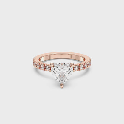 HEART HIDDEN HALO (COLLAR) WITH SIDE STONE