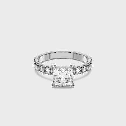 PRINCESS SIDESTONE RING(THICK)