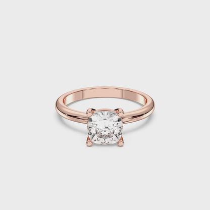 SQ.CUSHION SOLITAIRE RING