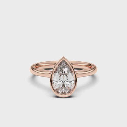 PEAR BEZEL SOLITAIRE RING