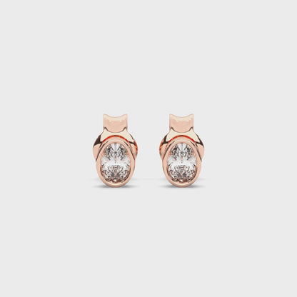 OVAL BEZEL STUDS