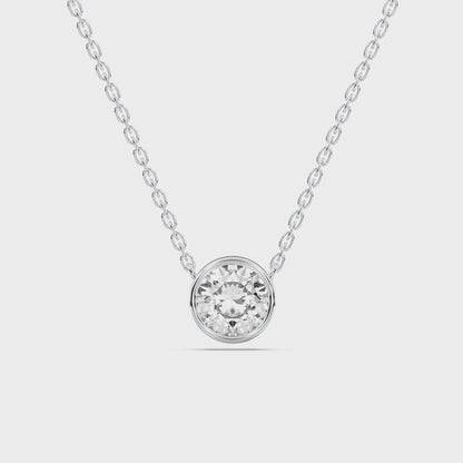 ROUND BEZEL SOLITAIRE PENDANT