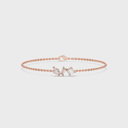 3STONE MULTISHAPE  BRACELET