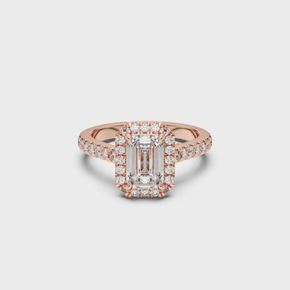 EMERALD HALO RING